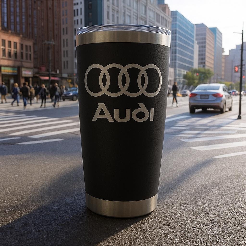 Audi Tumbler: 20 oz Stainless Steel, Double Wall Insulated