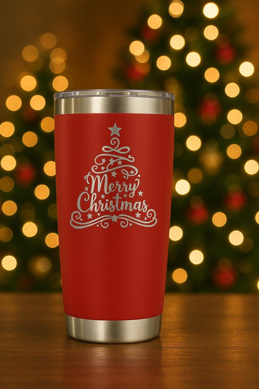 Merry Christmas Tumbler: 20 oz Stainless Steel, Double Wall Insulated