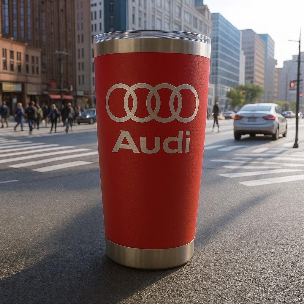 Audi Tumbler: 20 oz Stainless Steel, Double Wall Insulated