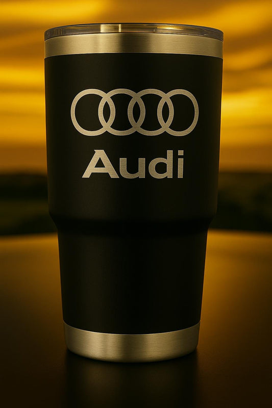 AUDI 30oz Tumbler: Stainless Steel, Double Wall Insulated