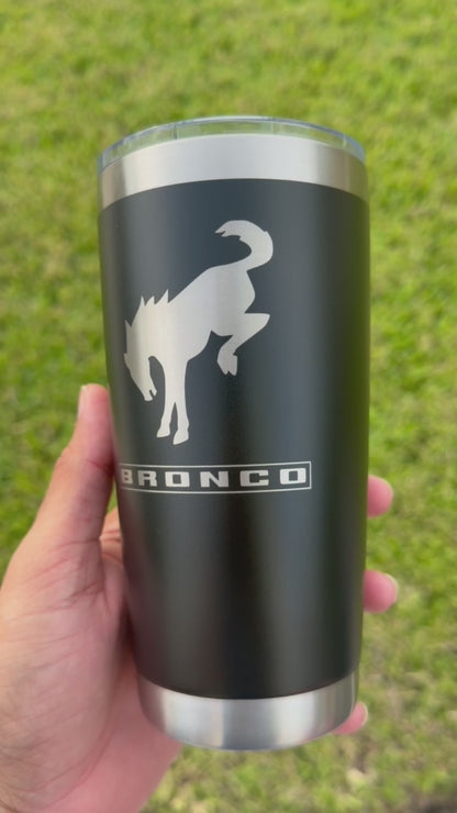 20 Oz BRONCO Stainless Steel Tumbler